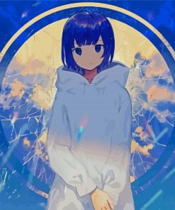Anime Girl By Circles Diamond Painting Art