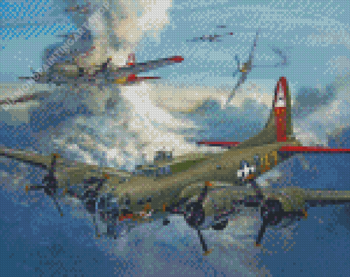 B17 Flying fortress Diamond Painting Art