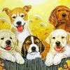 Beautiful Dogs In Autumn Diamond Painting Art