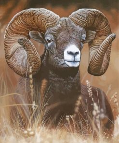 Black Ram Sheep Diamond Painting Art