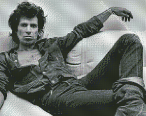 Black And White Young Keith Richards Diamond Painting Art
