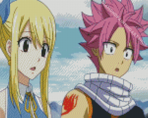 Cool Lucy And Natsu Diamond Painting Art