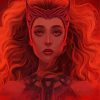 Cool Red Witch Diamond Painting Art