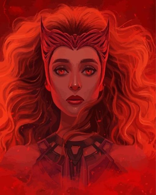 Cool Red Witch Diamond Painting Art
