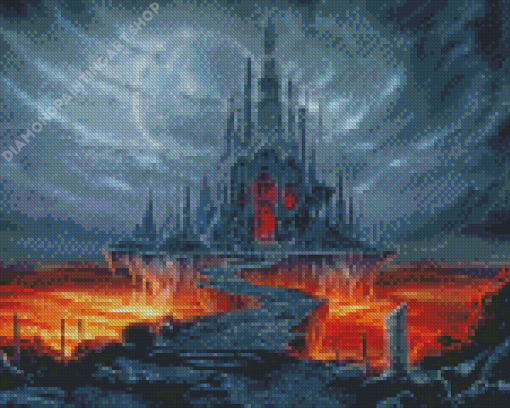 Dark Fantasy Castle Diamond Painting Art