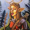 Deer Lady Tasting The Snow Diamond Painting Art