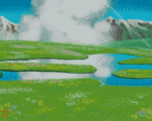 Ghibli Landscape Anime Scenery Diamond Painting Art