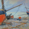 Old Boats Claude Monet Diamond Painting Art
