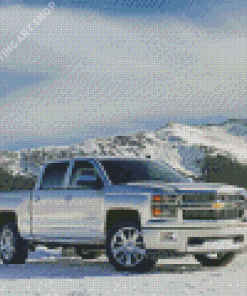 Mountains Chevy Pickup Diamond Painting Art