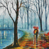 Rainy Alley By The Lake Art Diamond Painting Art