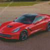 Red Corvette Stingray Diamond Painting Art