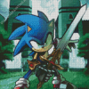 Sonic With Sword Diamond Painting Art