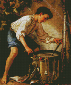 Vintage Drummer Boy Diamond Painting Art