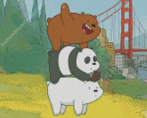 We Bear Animation Diamond Painting Art