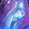 White Fierce Owl Bird Diamond Painting Art
