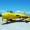 Yellow Hawker Hunter Diamond Painting Art