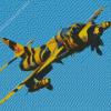 Yellow And Black Hawker Hunter Diamond Painting Art
