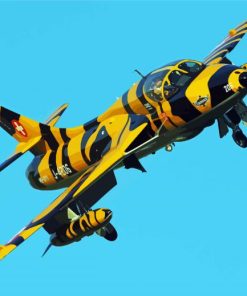 Yellow And Black Hawker Hunter Diamond Painting Art