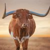 Bull With Horns Diamond Painting Art