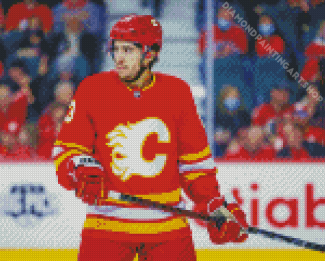 Calgary Flames Ice Hockey Team Player Diamond Painting Art