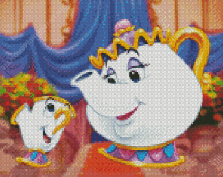 Chip From Beauty And The Beast Diamond Painting Art