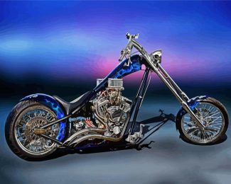 Chopper Bike Diamond Painting Art