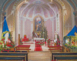 Christmas Church Diamond Painting Art
