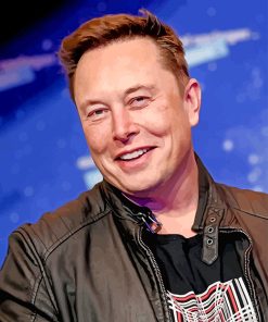 Elon Musk Smiling Diamond Painting Art