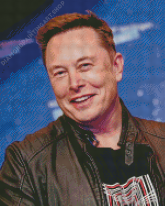 Elon Musk Smiling Diamond Painting Art