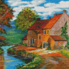 Germany Countryside Illustration Diamond Painting Art