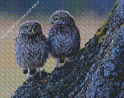 Hawks In A Forest Diamond Painting Art