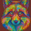 Abstract Colorful Neon Fox Diamond Painting Arts