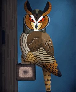 Cool Long Eared Owl Diamond Painting Art