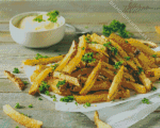 Crispy French Fries Diamond Painting Art