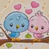 Cute Birds Diamond Painting Art