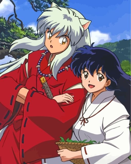 Cute Inuyasha And Kagome Diamond Painting Art