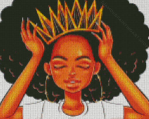 Afro Queen Diamond Painting Art