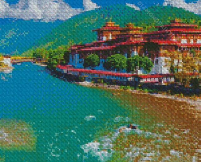 Bhutan Punakha Diamond Painting Art