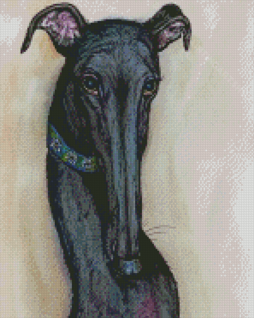 Black Greyhound Diamond Painting Art