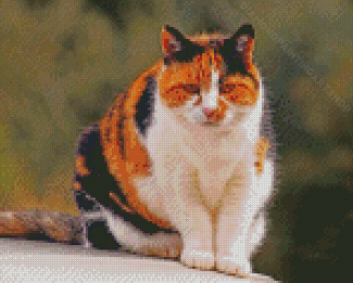 Black And Orange Tabby Cat Diamond Painting Art