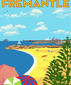 Fremantle Travel Poster Diamond Painting Art