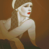 Illustration Flapper Lady Diamond Painting Art