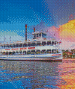 Jungle Queen Riverboat Diamond Painting Art