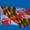 Maryland Flying Flag Diamond Painting Art