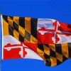Maryland Flying Flag Diamond Painting Art