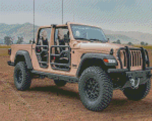 Military Jeep Diamond Painting Art