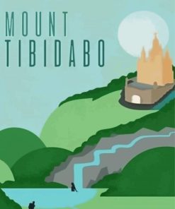 Mount Tibidabo Poster Diamond Painting Art