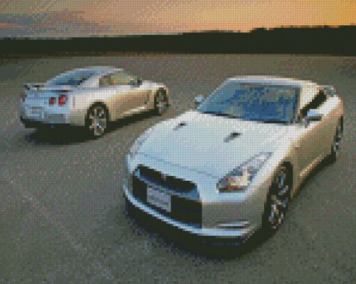 Nissan GTR R35 Cars Diamond Painting Art