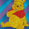 Pooh Bear Stained Glass Diamond Painting Art