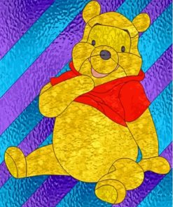 Pooh Bear Stained Glass Diamond Painting Art